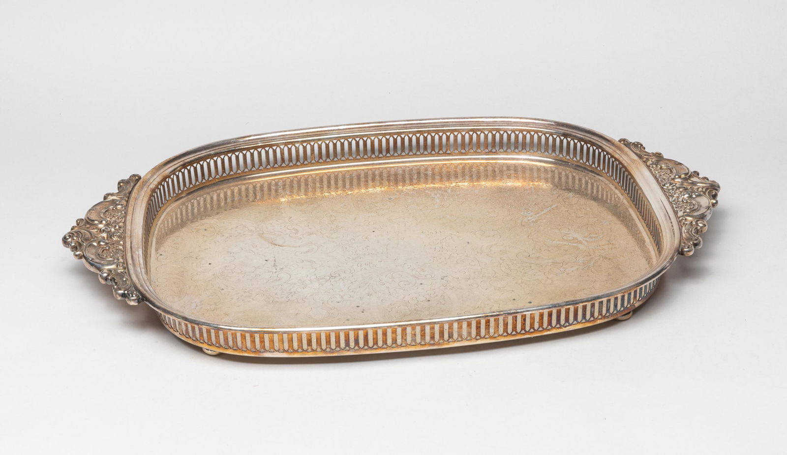 Massive Silver Plated Tray (1 of 9)
