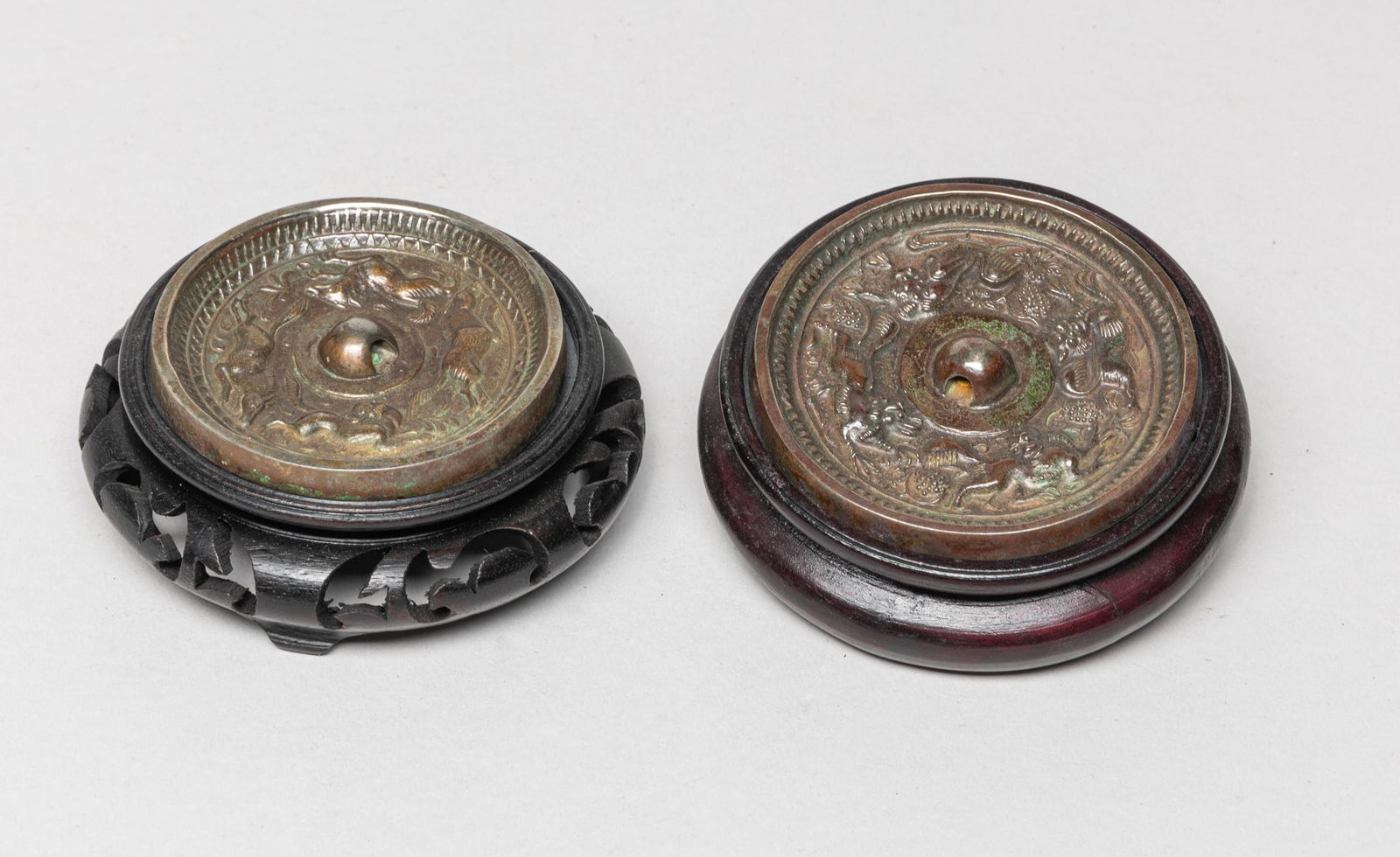 Chinese Bronze Mirror on Stand (1 of 8)