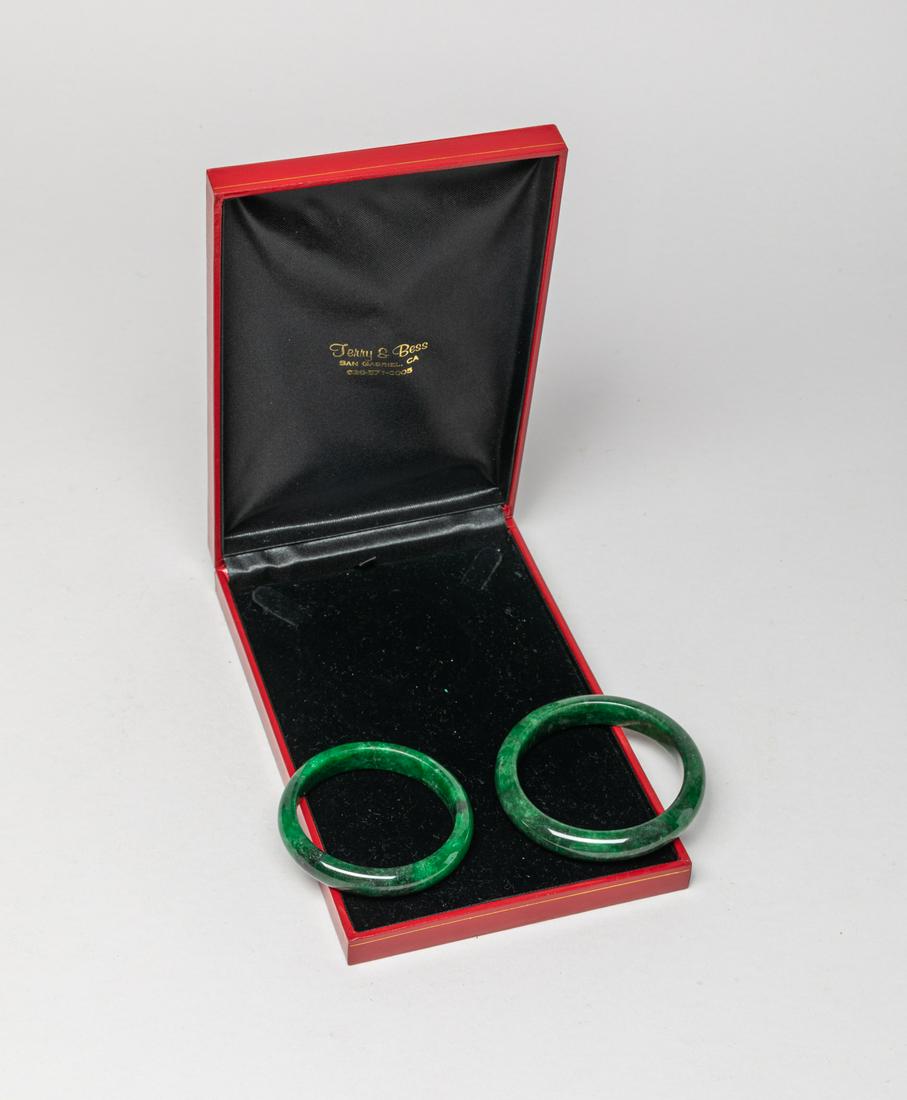 Two Chinese Color Stone Bangles (1 of 9)