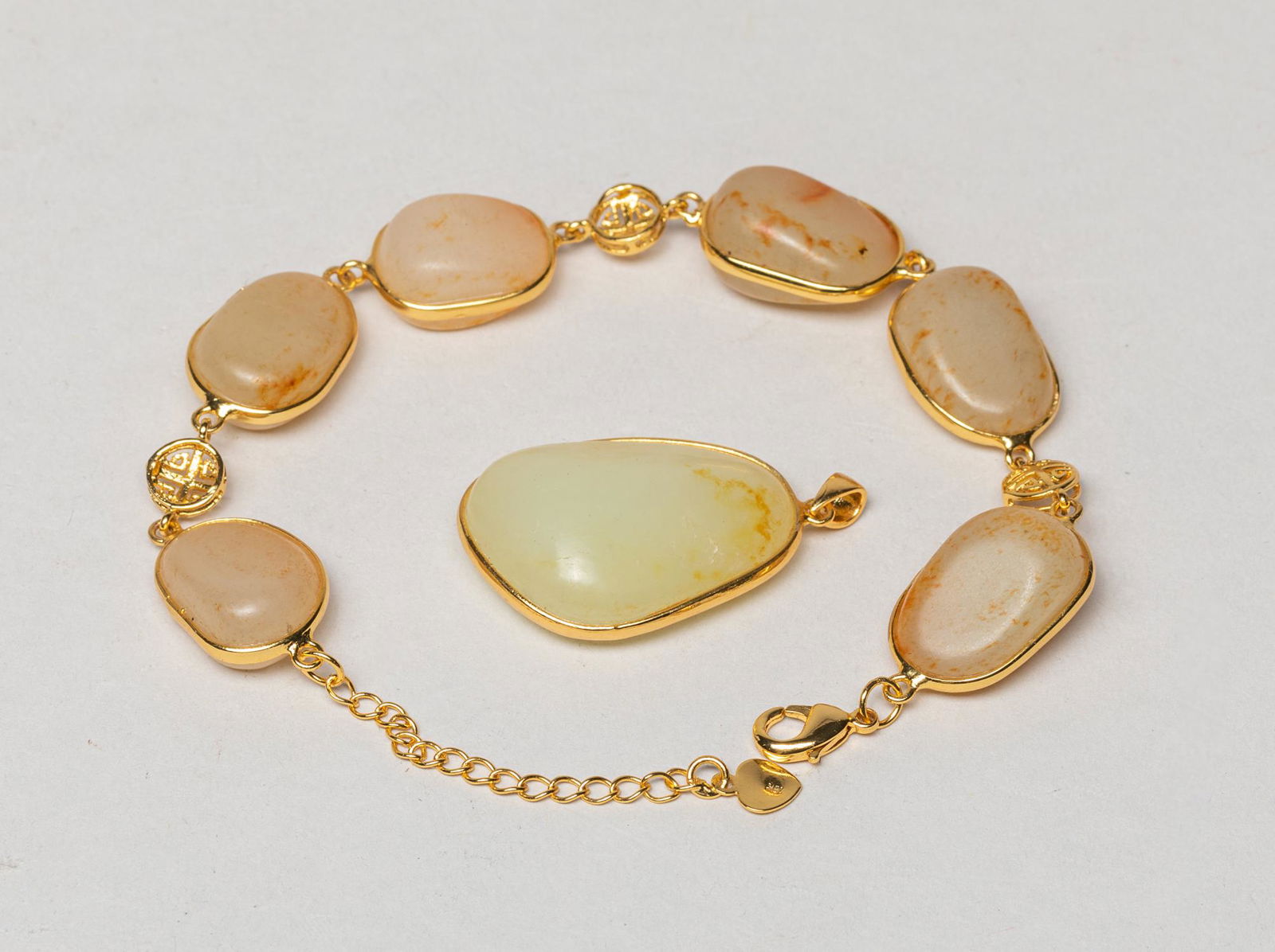 Chinese Russet Jade Jewelry Sets (1 of 9)