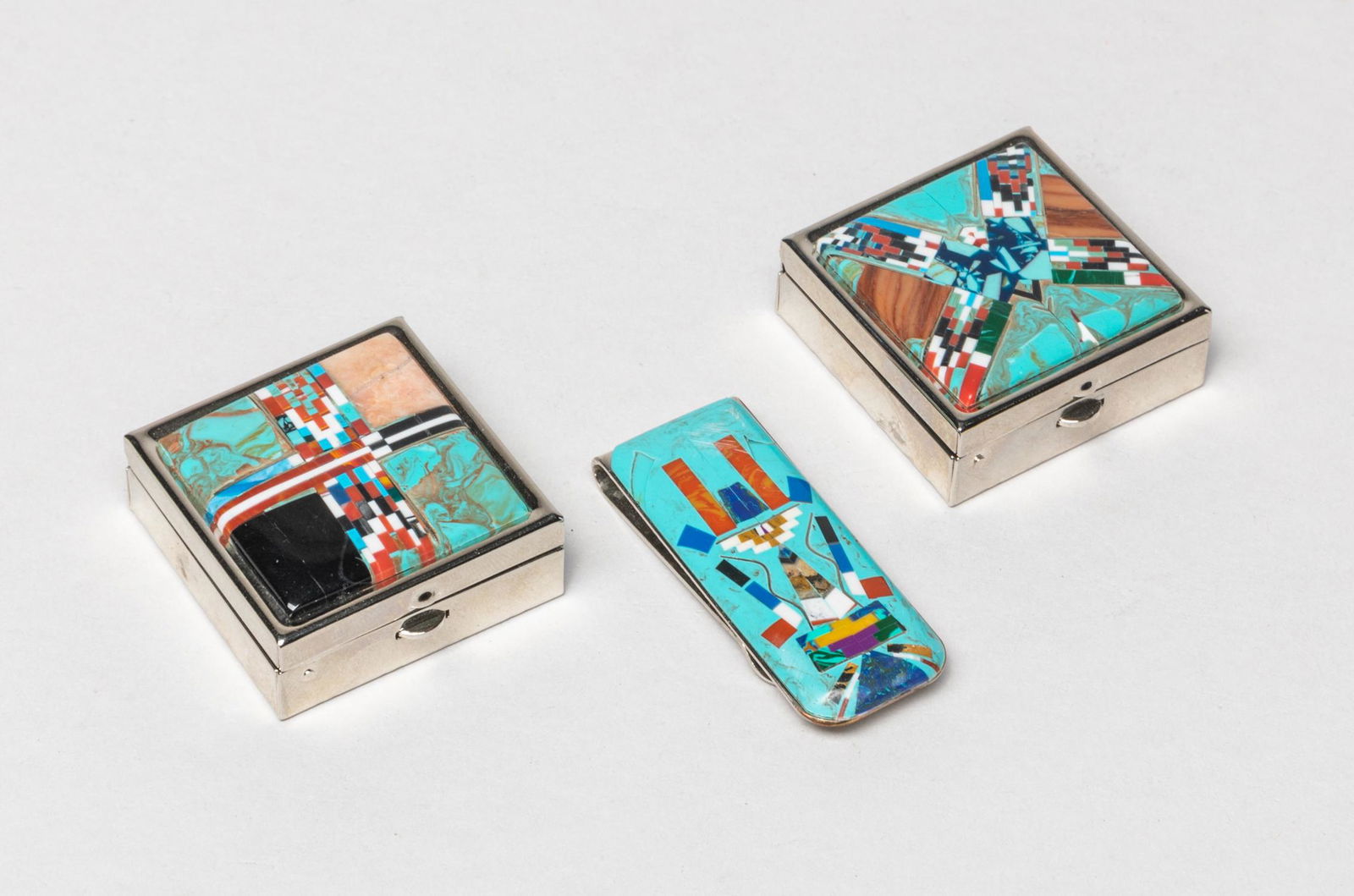 Zuni Designed Turquoise & Stone Sets (1 of 6)