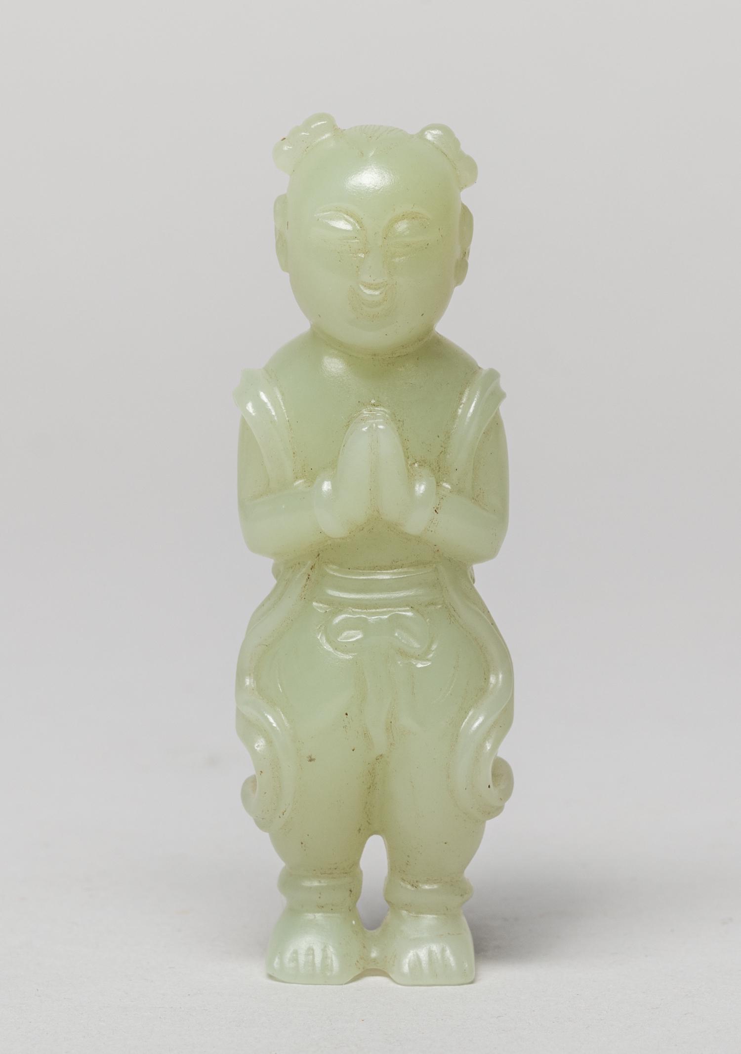 Tall Chinese Jade Carved Boy (1 of 8)