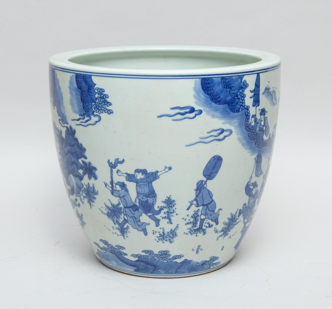 Large Chinese Blue & White Porcelain Pot (1 of 12)