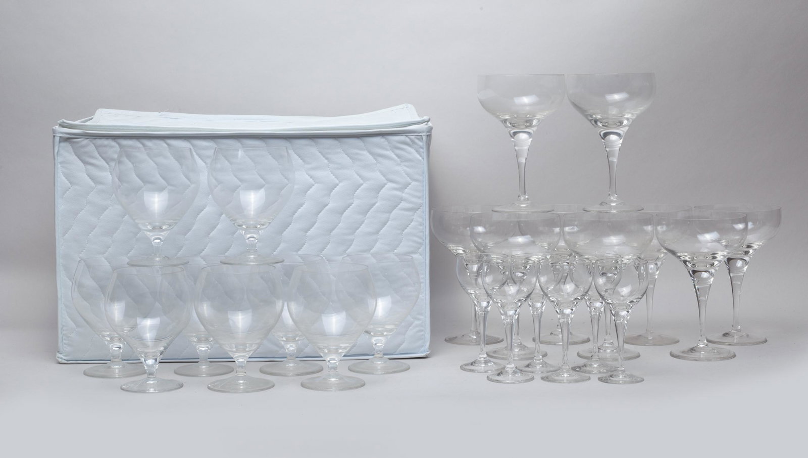 Germany Rosenthal Wine Glass Cups: Large set of Germany Rosenthal crystal glass wine glass cups. Size varies.
