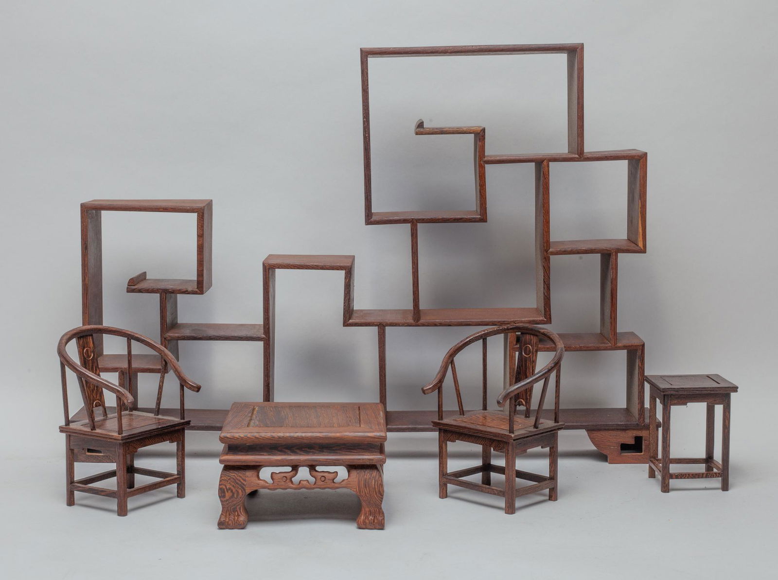 Vintage Chinese Wood Stands Set (1 of 12)