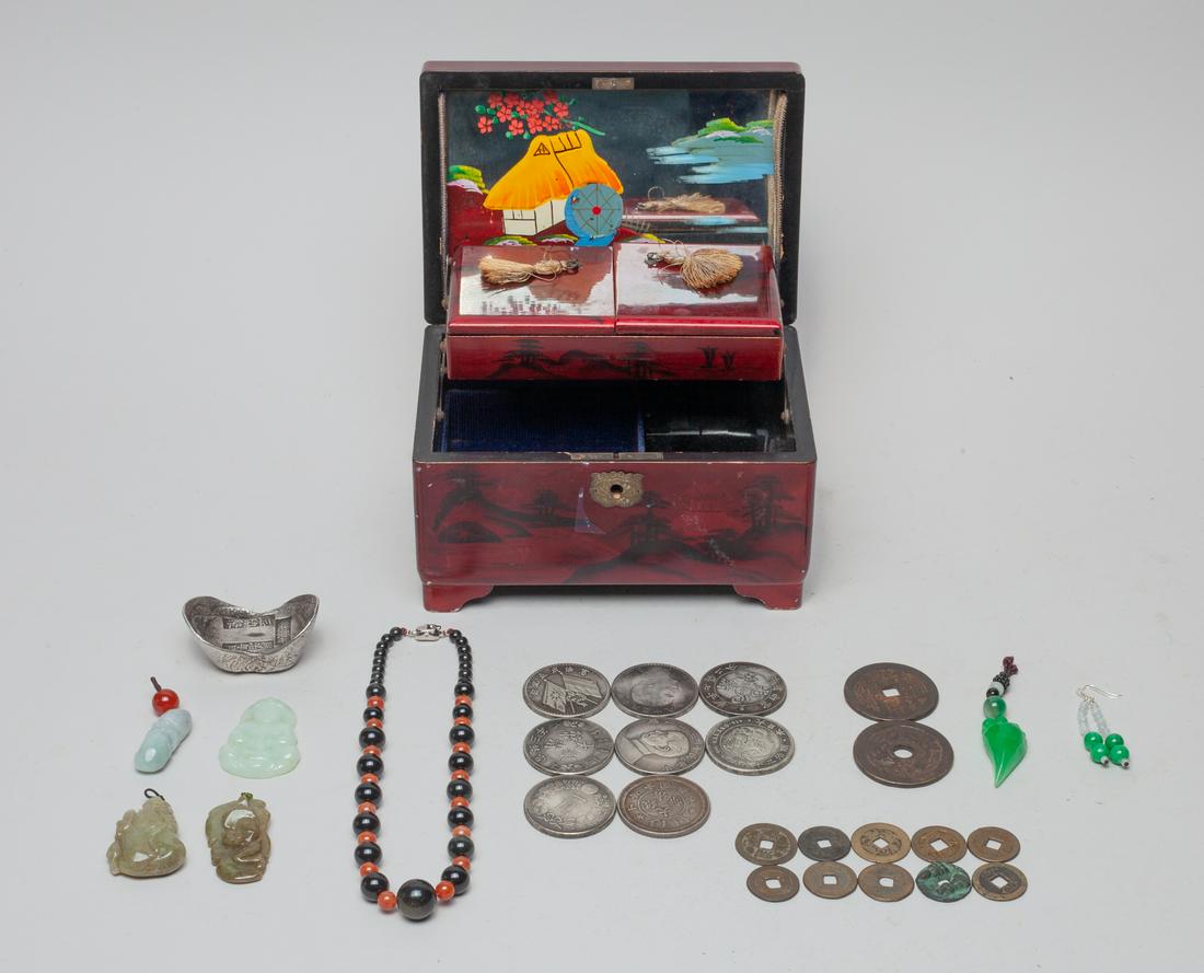 Estate Chinese Color Stone & Coin (1 of 12)