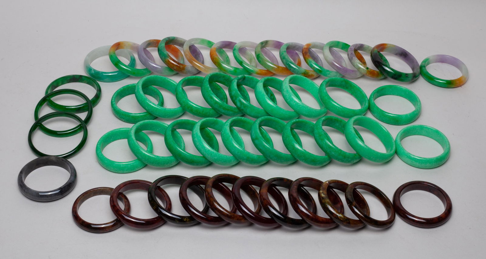 Chinese Color Stone Bangles (1 of 13)