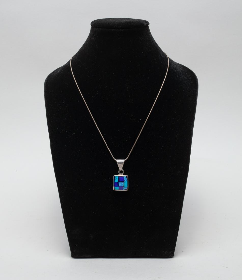 Rare Taxco Silver & Lapis, Turquoise Necklace (1 of 6)