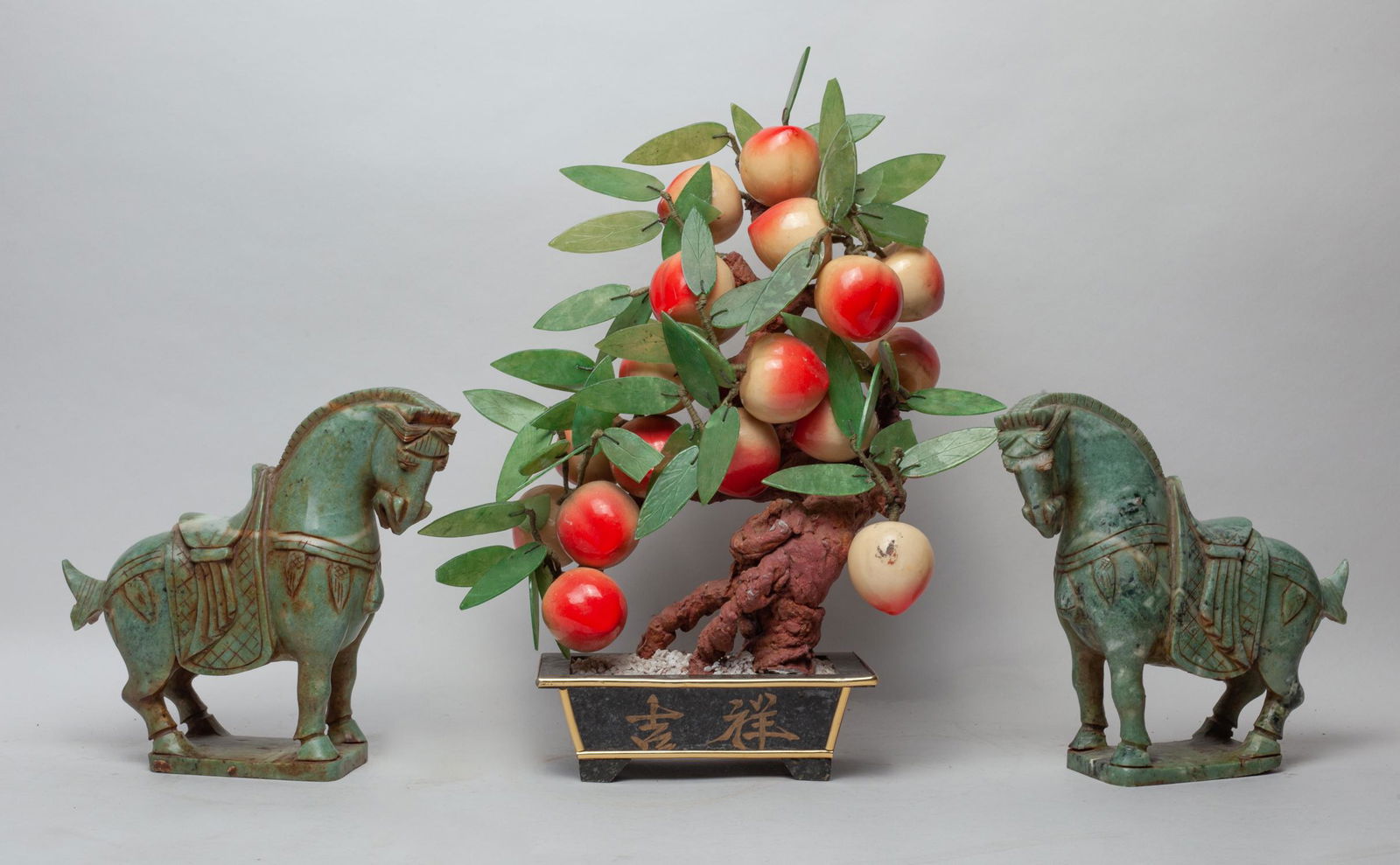 Chinese Jade/Stone Bonsai & Table Sculptures (1 of 15)