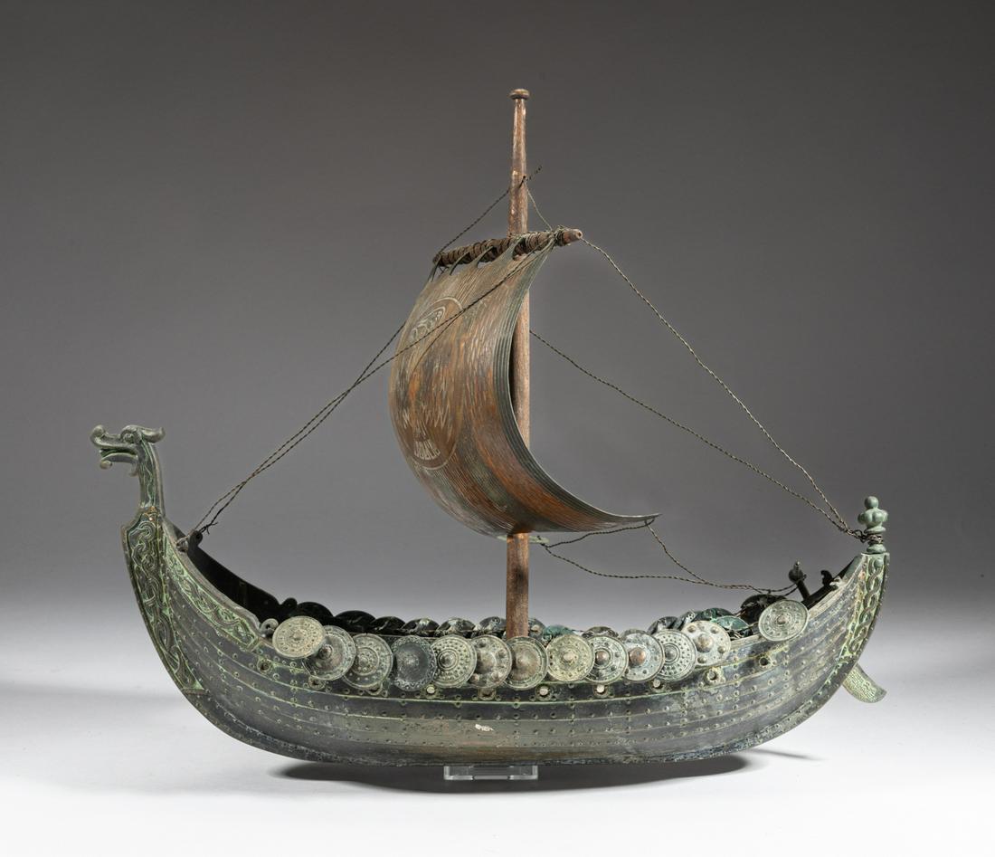 Asian Bronze Warship Sculpture (1 of 12)