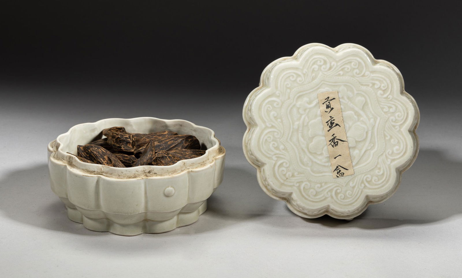 Chinese Agarwood Nuggets w/ Porcelain Box (1 of 10)