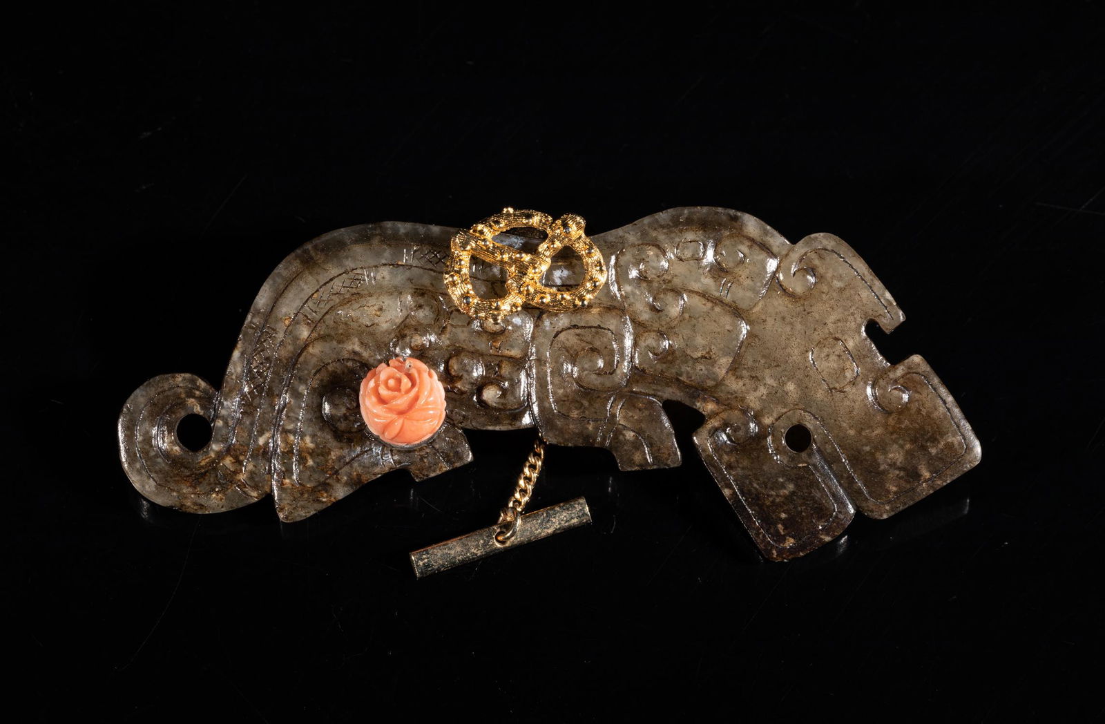 Designed Chinese Jade w/ Gemstone (1 of 8)