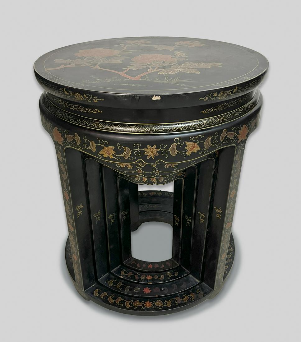 Chinese Lacquer on Wood Flower Stand (1 of 10)