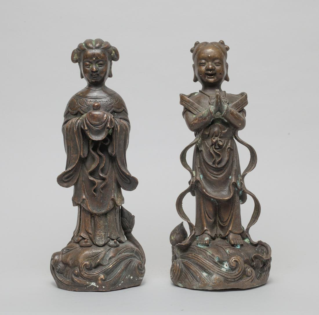 Two Chinese Bronze Table Sculpture (1 of 14)