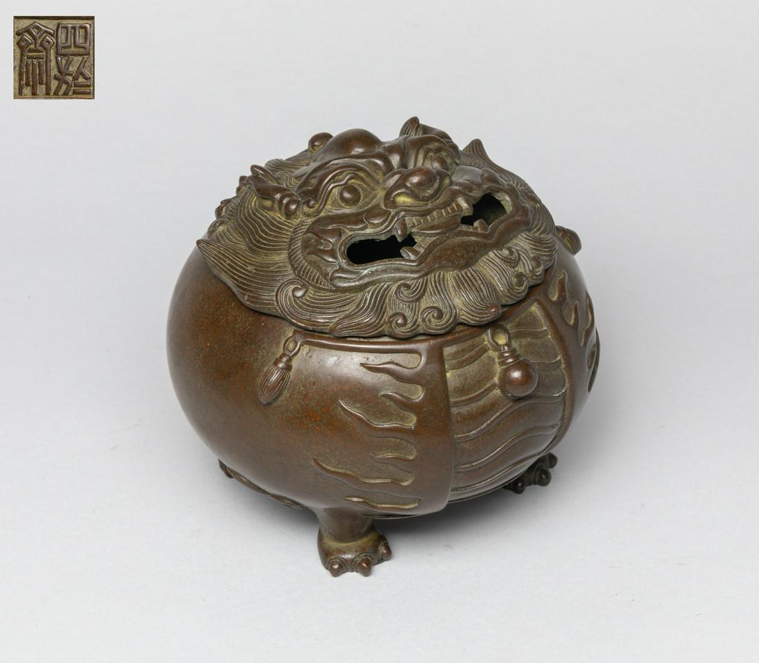 Chinese Bronze Foo Dog Censer (1 of 11)