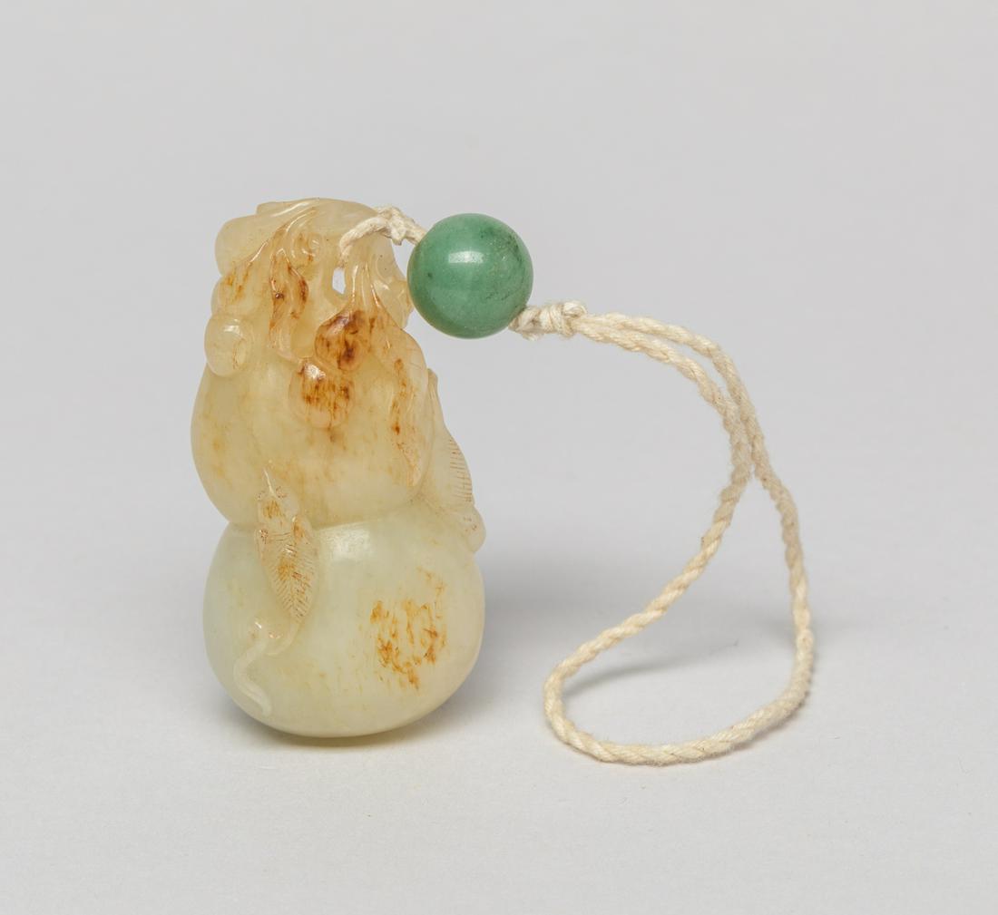 Chinese White Jade Toggle of Gourd (1 of 12)