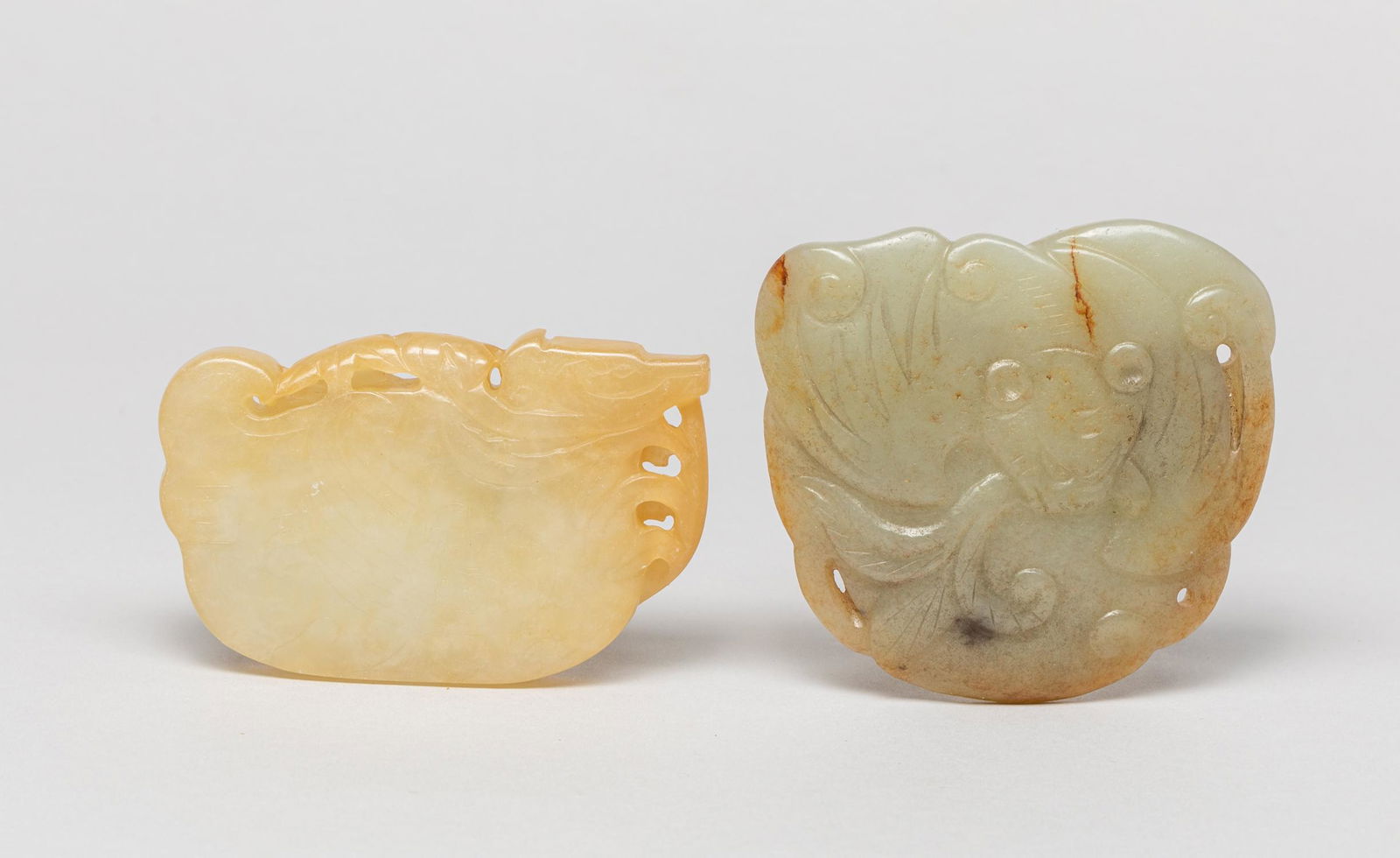 Chinese Two Large Jade Carved Plaques (1 of 12)