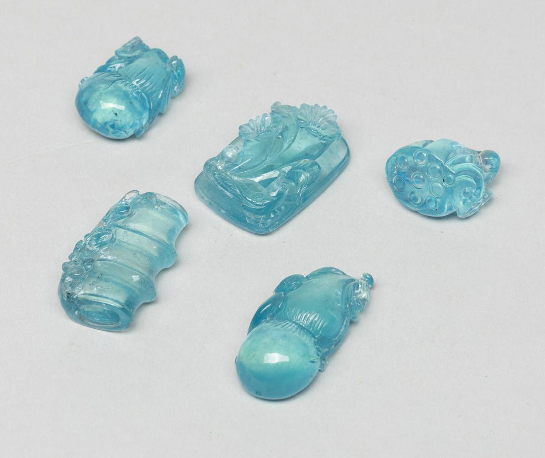 Chinese High Quality Aquamarine Carvings (1 of 12)