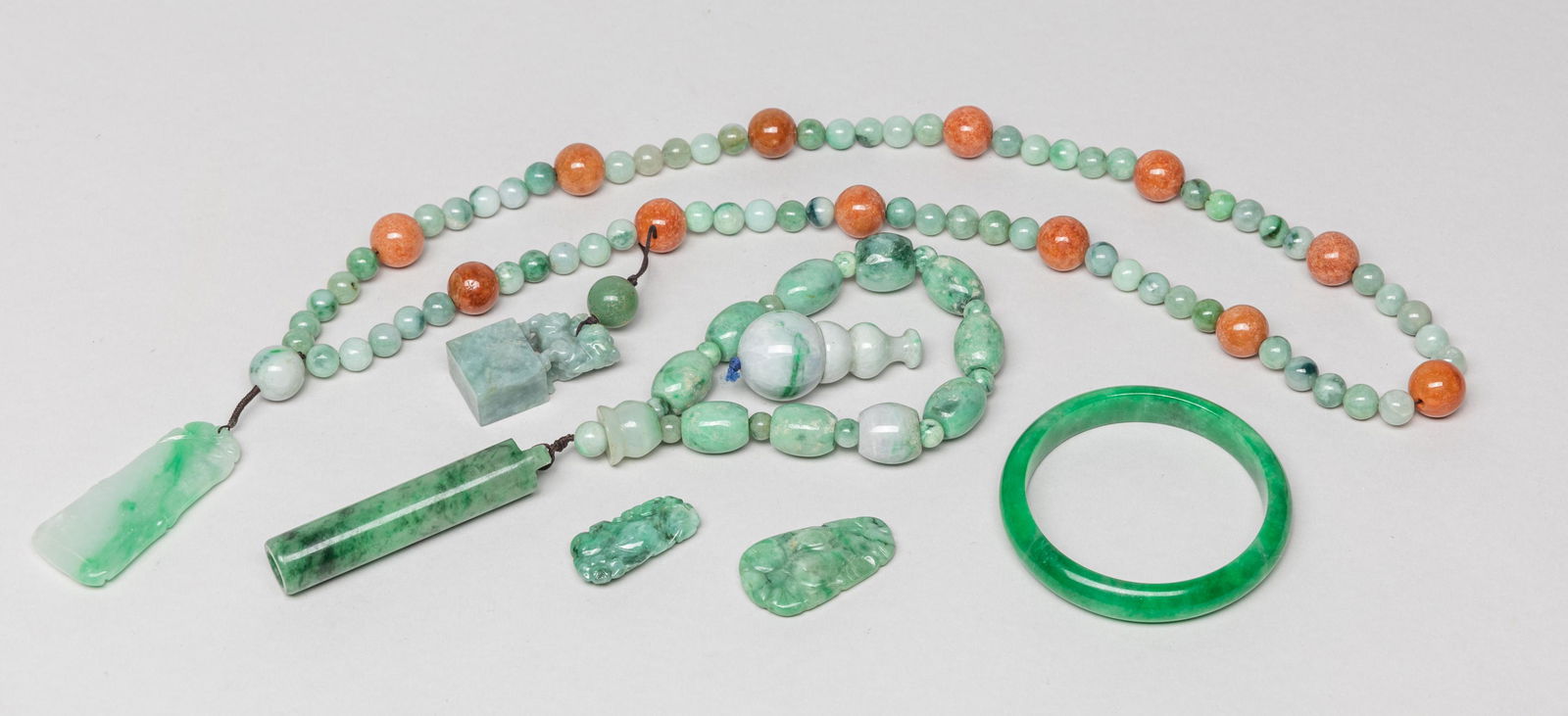 Chinese Export Jade/Jadeite Jewelry Sets (1 of 15)
