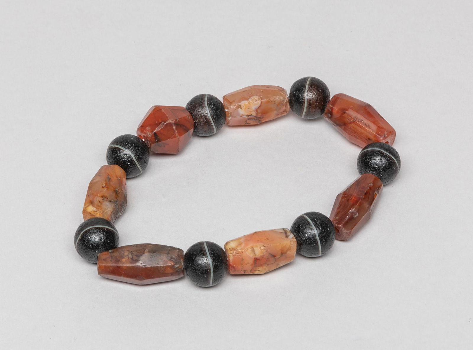 Chinese Cameo & Banded Agate Prayer Beads (1 of 9)