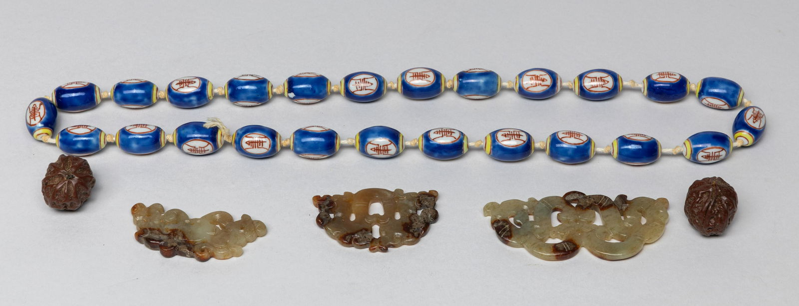 Chinese Porcelain Beads & Jade Carvings (1 of 11)