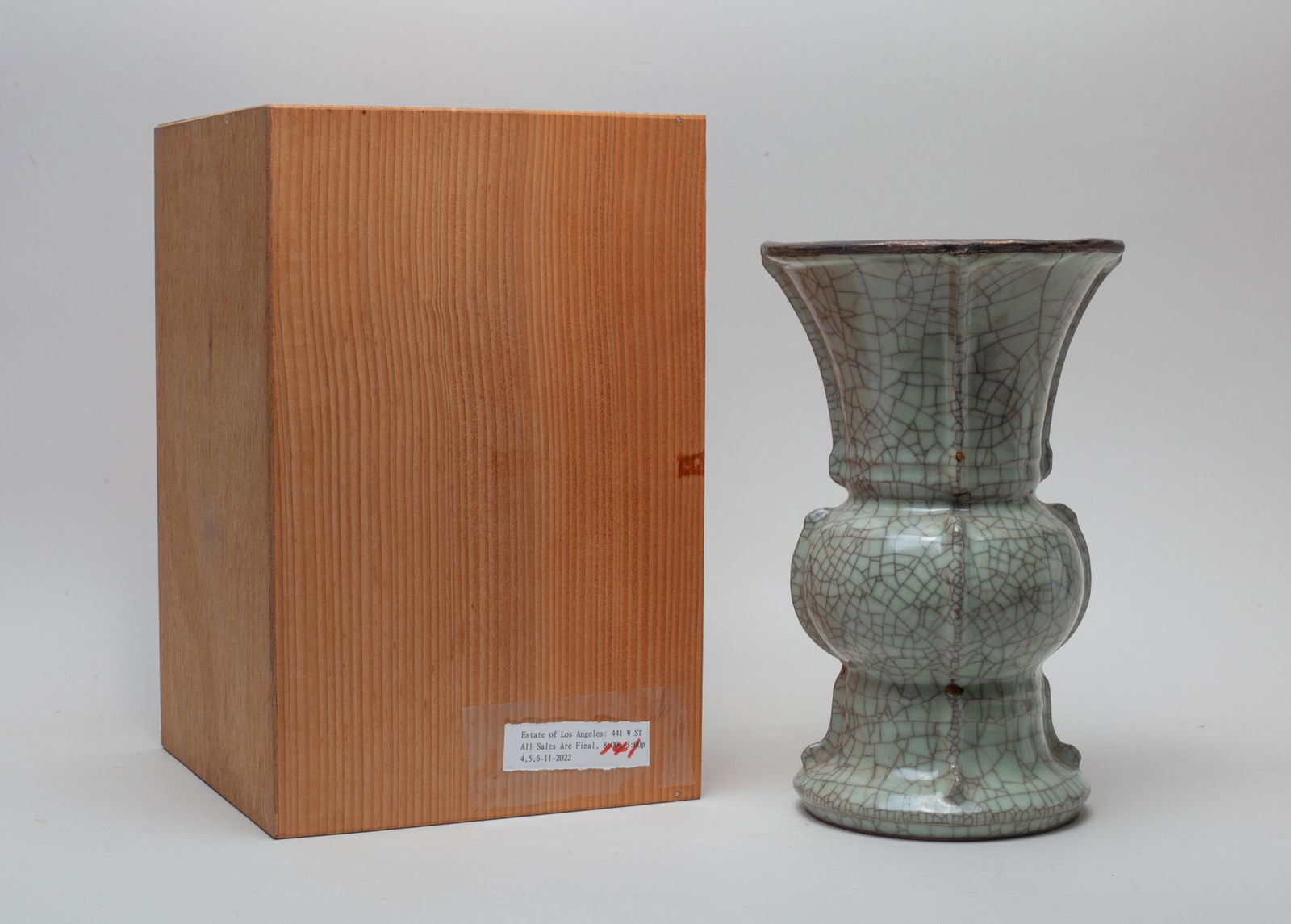 Large Chinese Ge Type Porcelain Vase (1 of 12)