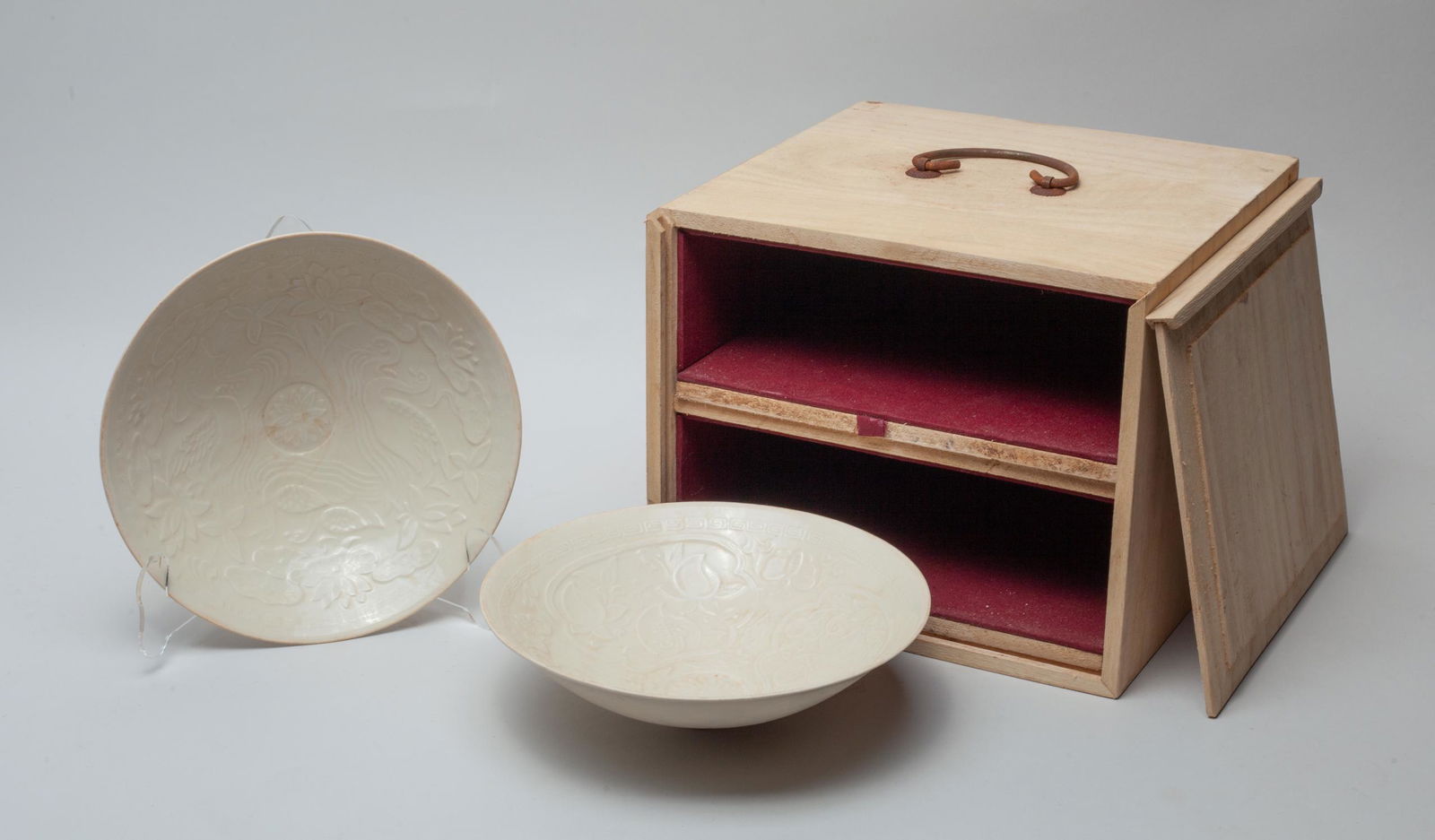 Pair Chinese Ding Type Porcelain Bowls (1 of 9)