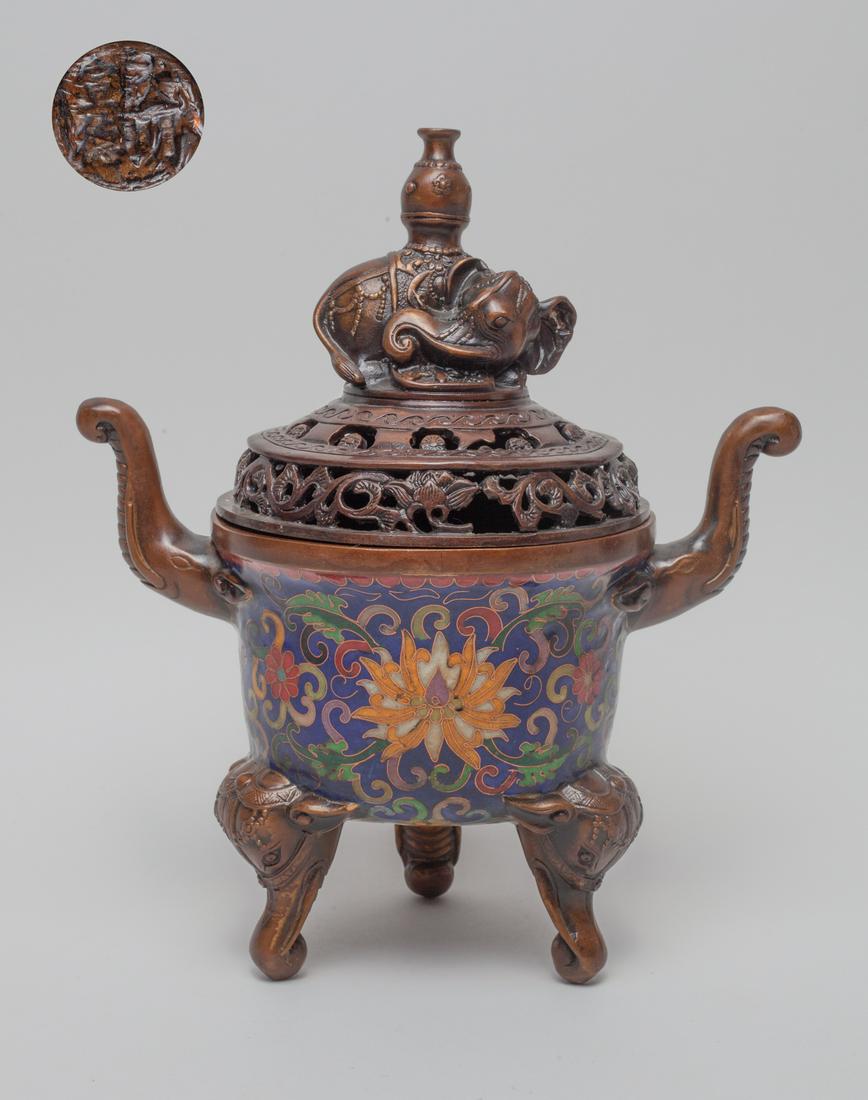 Chinese Cloisonne Censer (1 of 12)