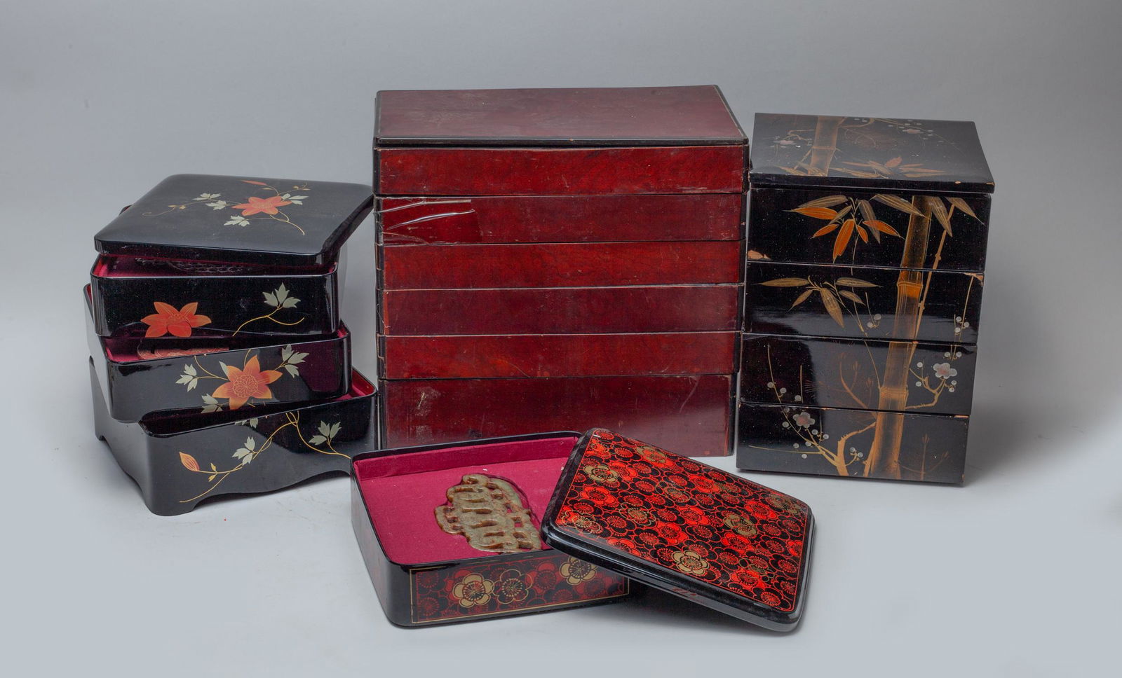 Chinese Jade/Stone Carvings with Boxes (1 of 12)