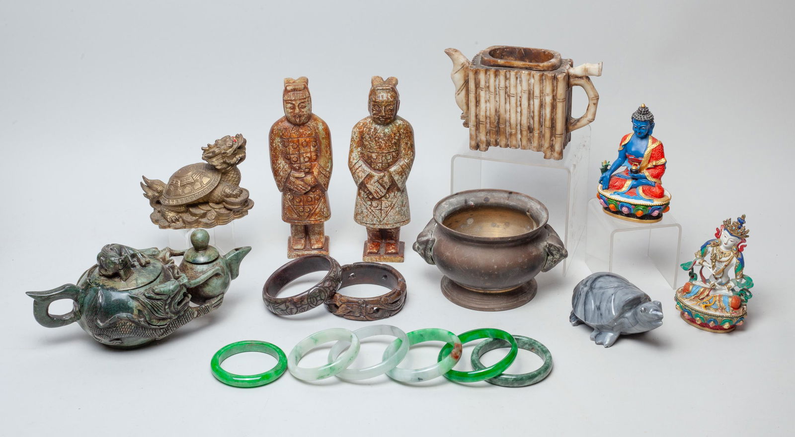 Estate Chinese Color Stone & Sculptures (1 of 15)