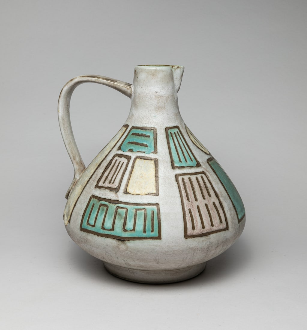 Signed Large Majolica Water Pot (1 of 8)