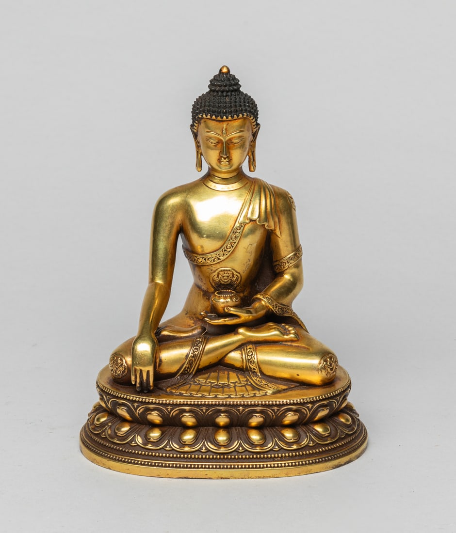 Rare Chinese Gilt Bronze Buddha (1 of 11)