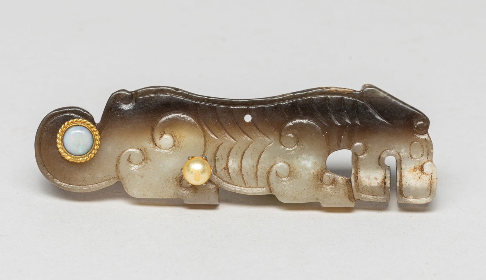 Chinese Export Jade Inlaid Gemstone (1 of 10)