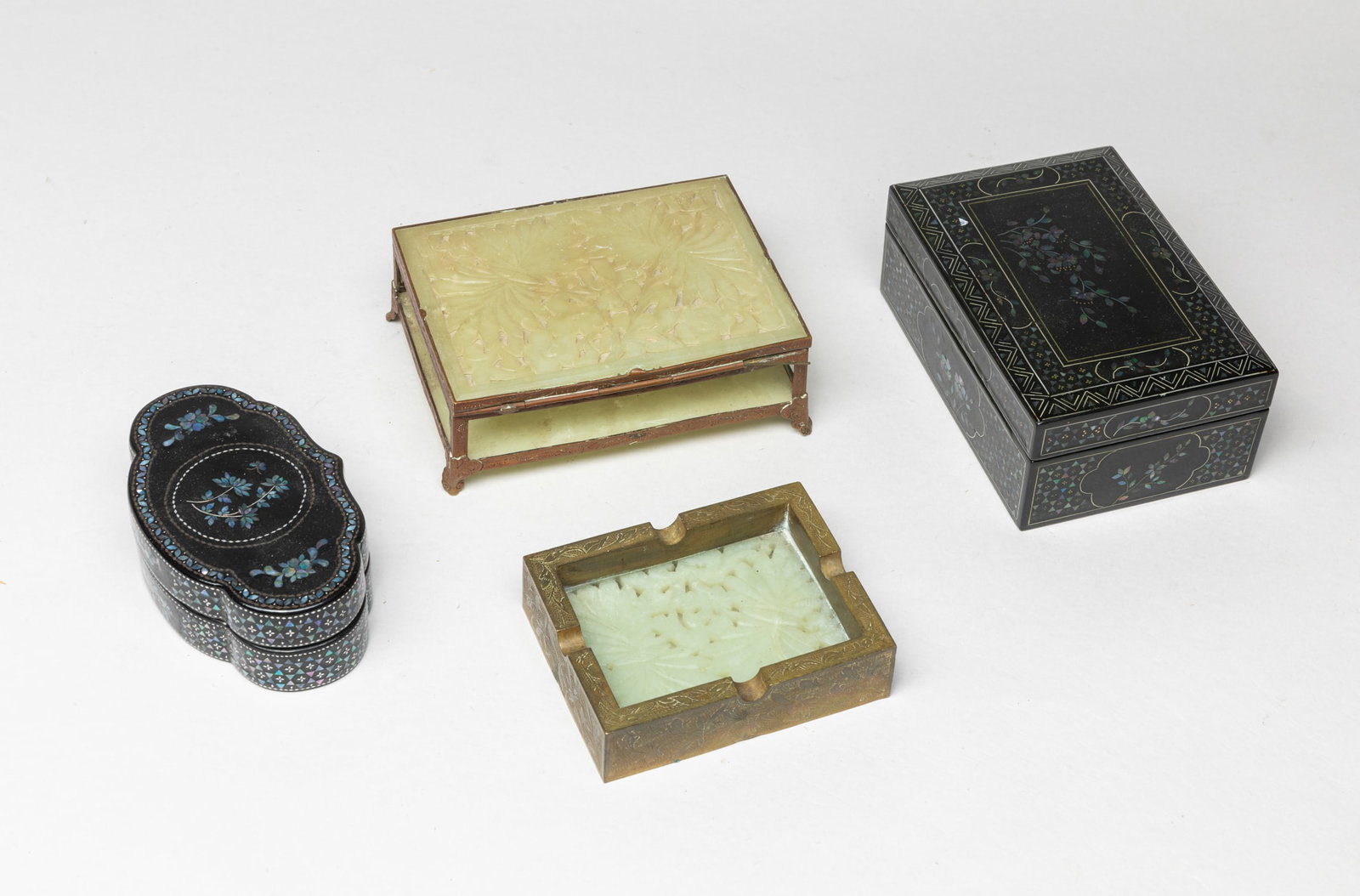 Chinese Jade & Lacquer MOP Boxes (1 of 15)