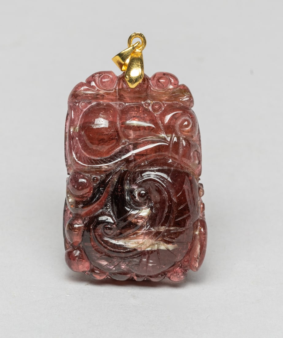 Chinese Export Tourmaline Carving (1 of 8)