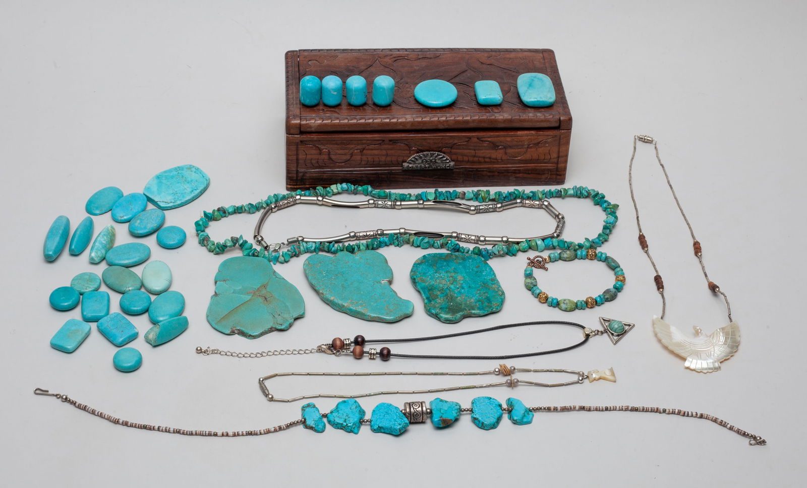 Vintage Turquoise Like Stone Jewelry (1 of 9)