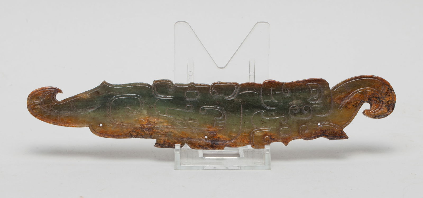 Chinese Long Jade Carving of Beast (1 of 12)