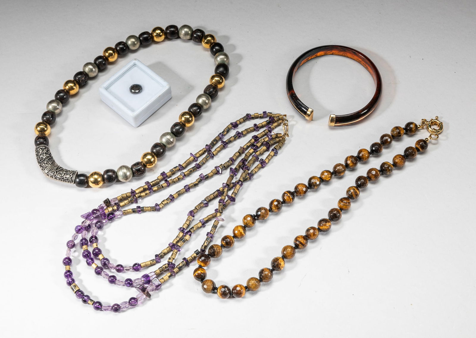 Victorian Amethyst, Tiger Eye & Stone Jewelry (1 of 15)