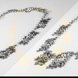 Special Mine Geodes Necklace: Special vintage mine geode necklace. Approx. 18inch L.