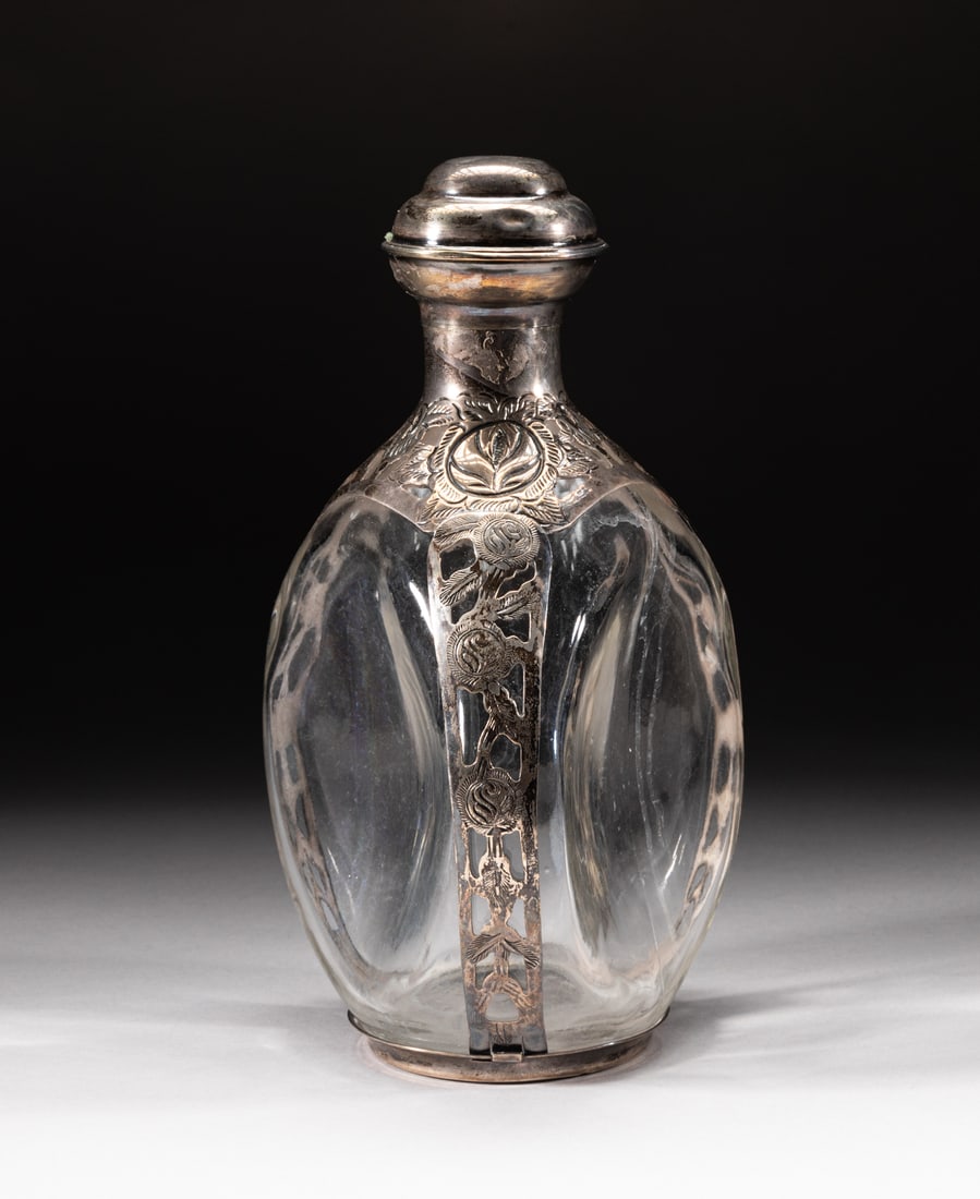 Chinese Silver Glass Bottle (1 of 9)