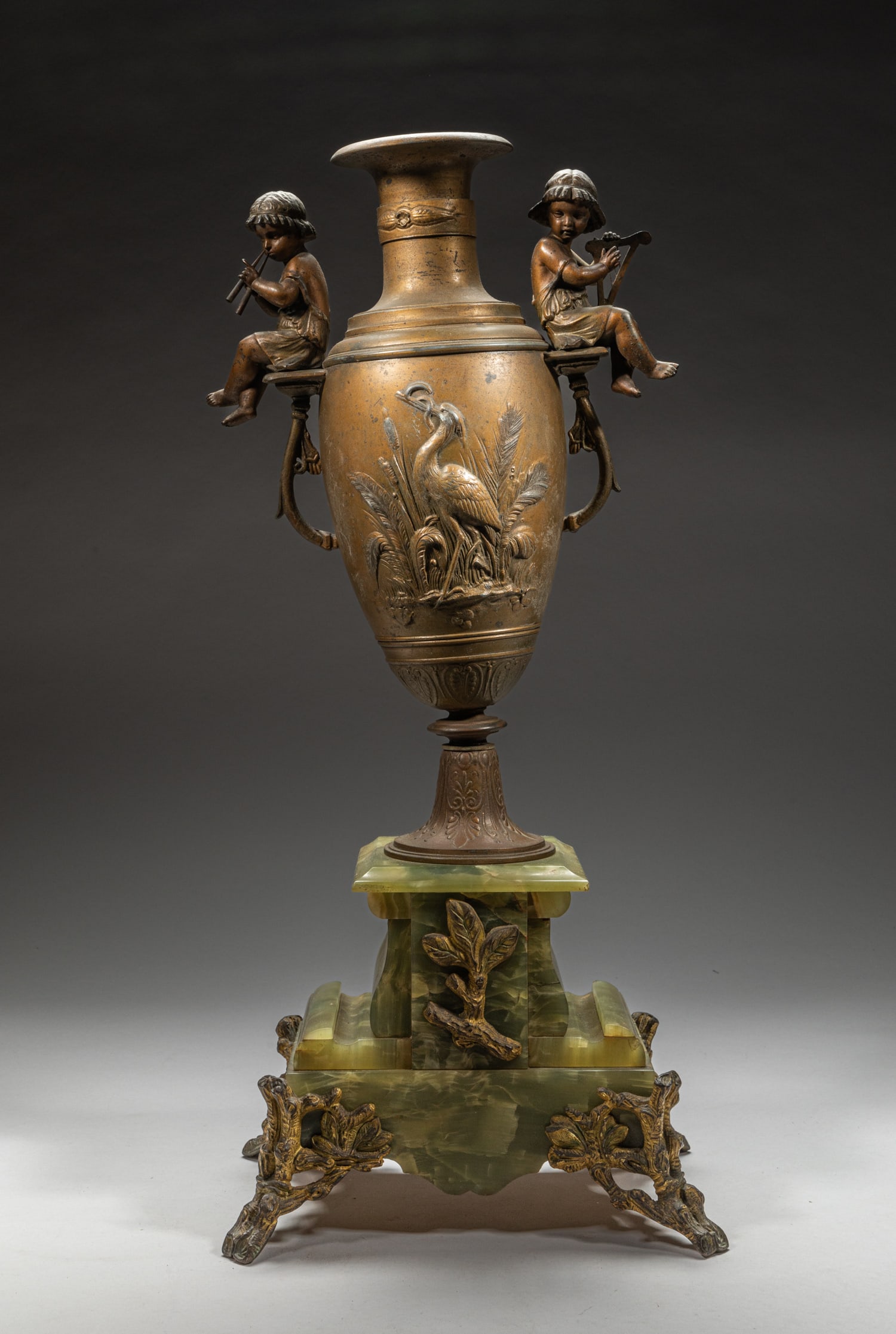 France Bronze & Marble Vase (1 of 10)