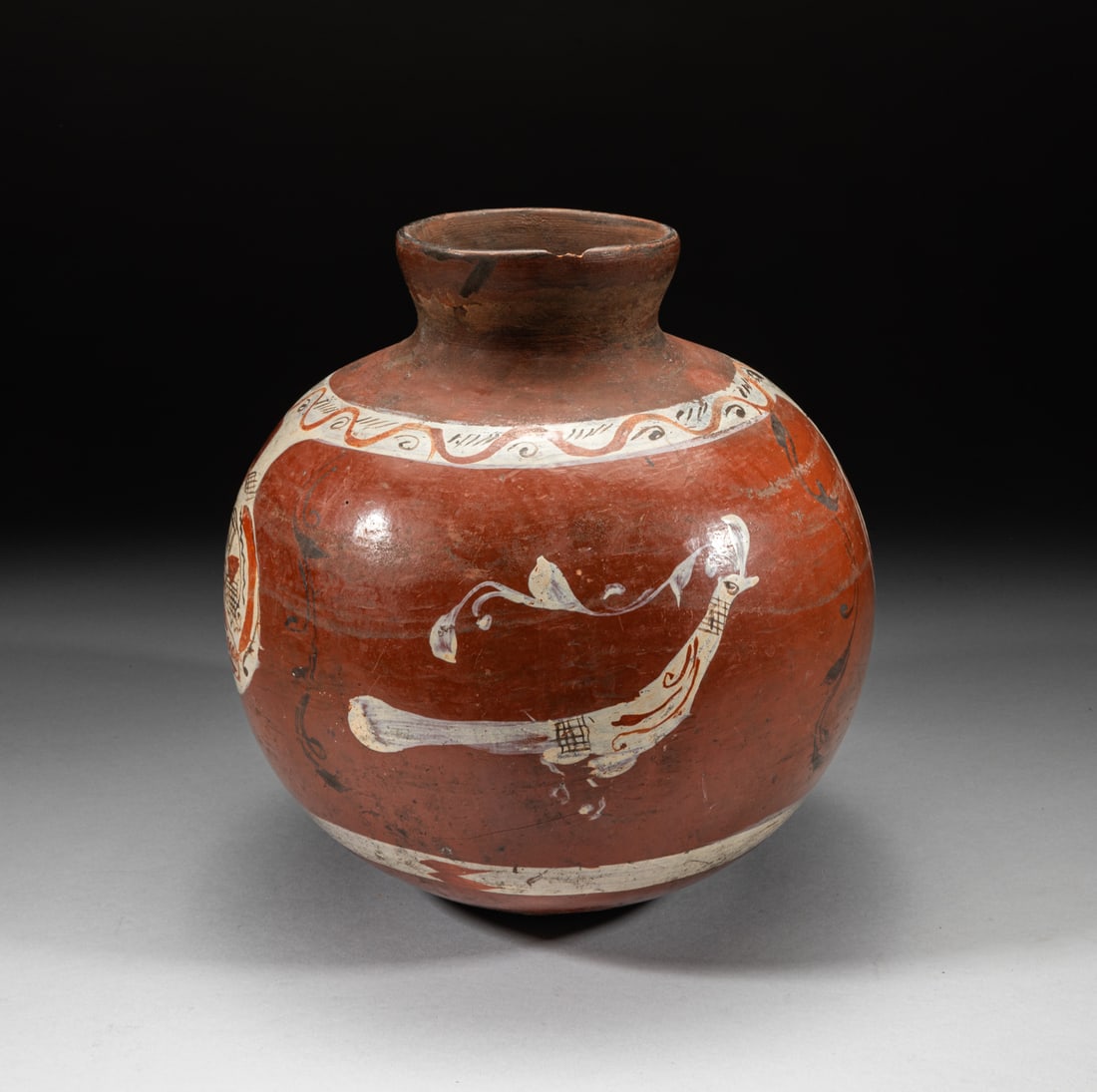 Korean Large Painted Pottery Jar (1 of 9)