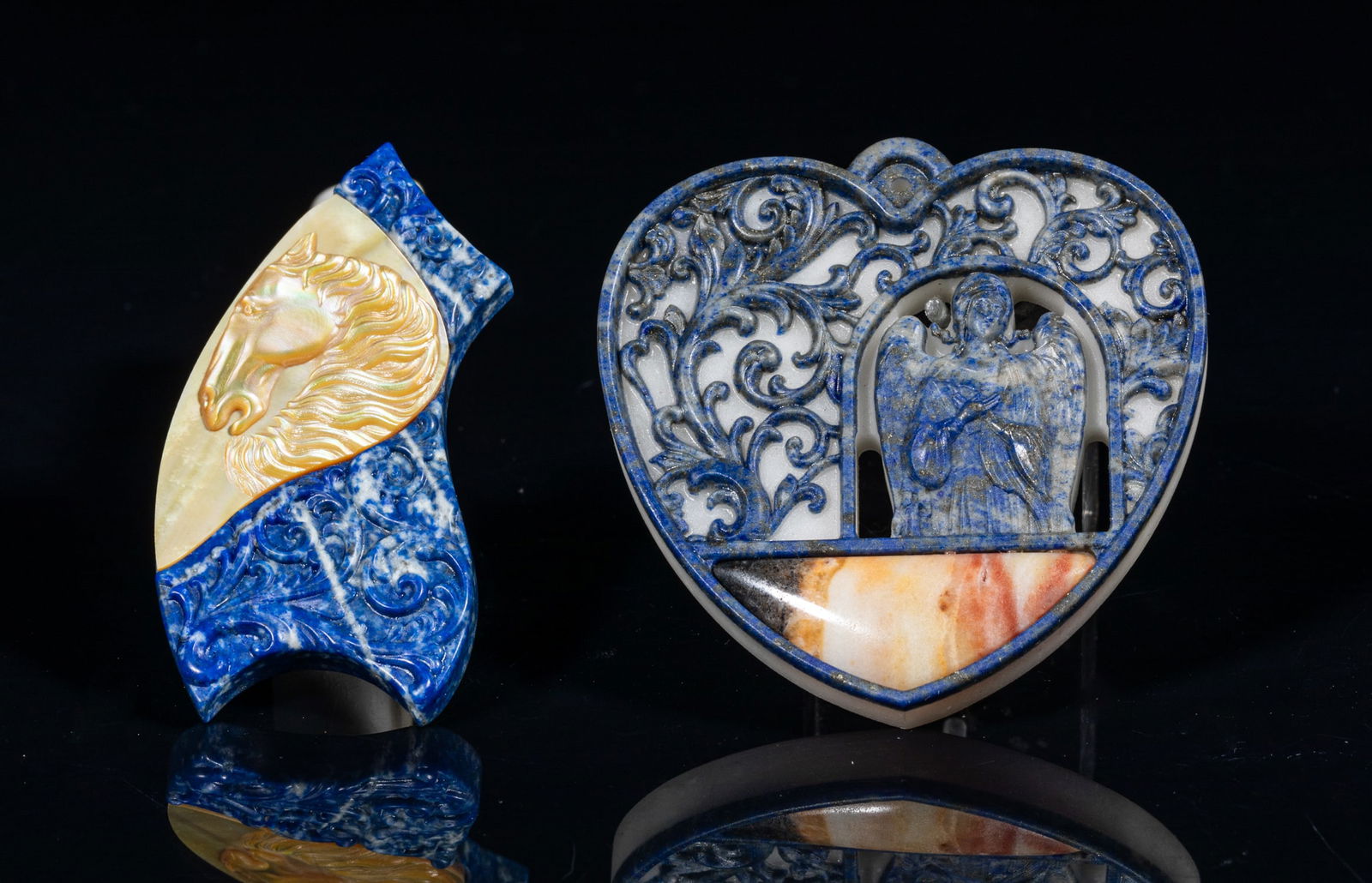 Lapis, Gemstone & MOP Carvings (1 of 15)