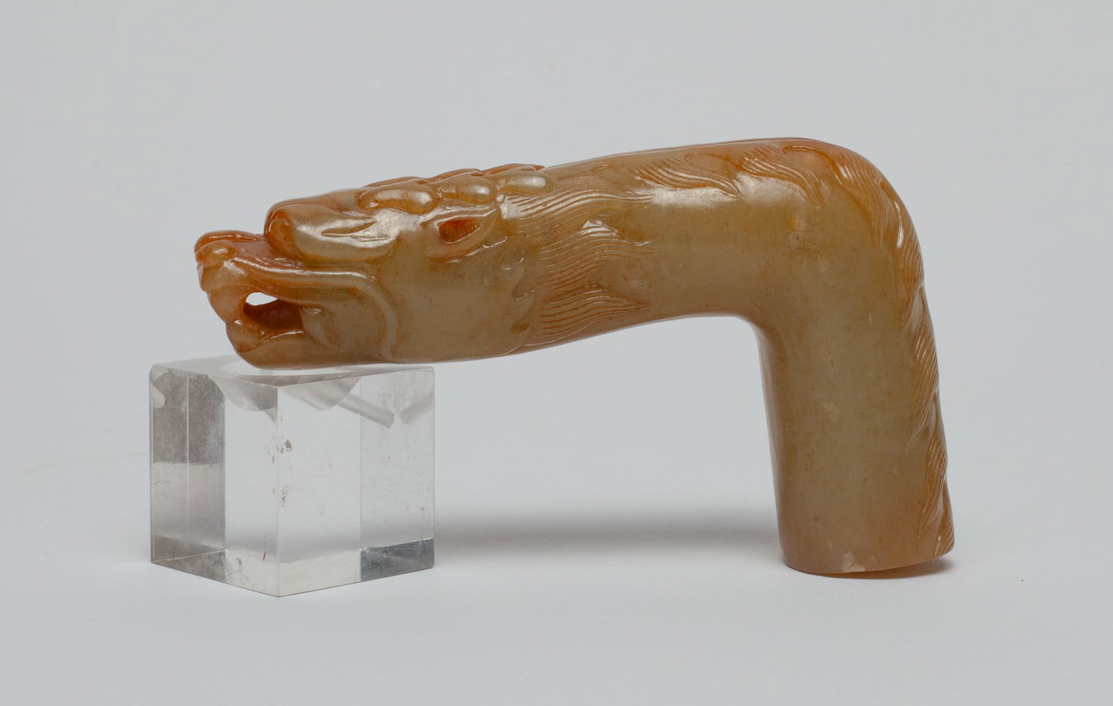 Chinese Russet Color Jade Cane Finial (1 of 11)