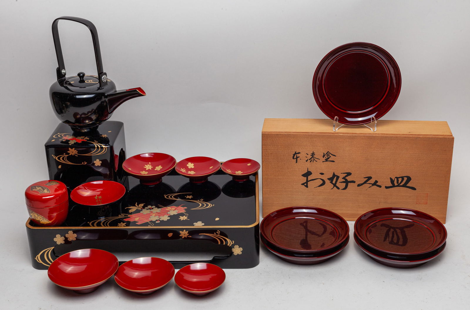 Estate Japanese Lacquer Pieces (1 of 12)