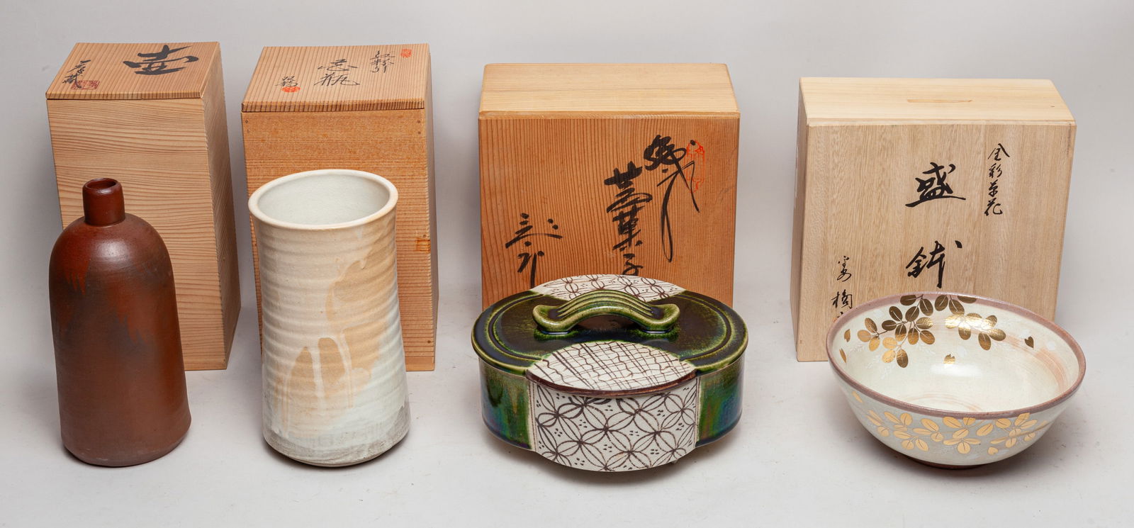 Japanese Vintage Stoneware Vases & Bowls (1 of 19)