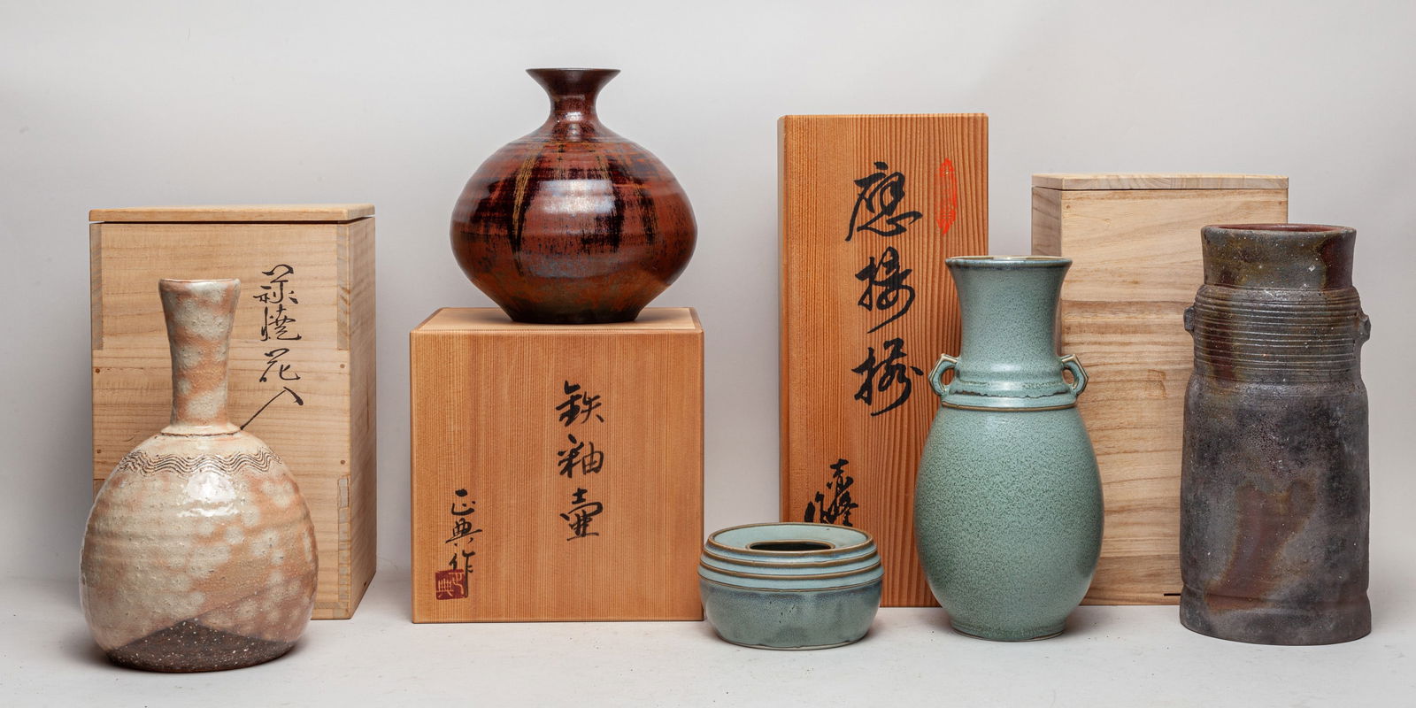 Japanese Studio Art Stoneware Vases (1 of 19)