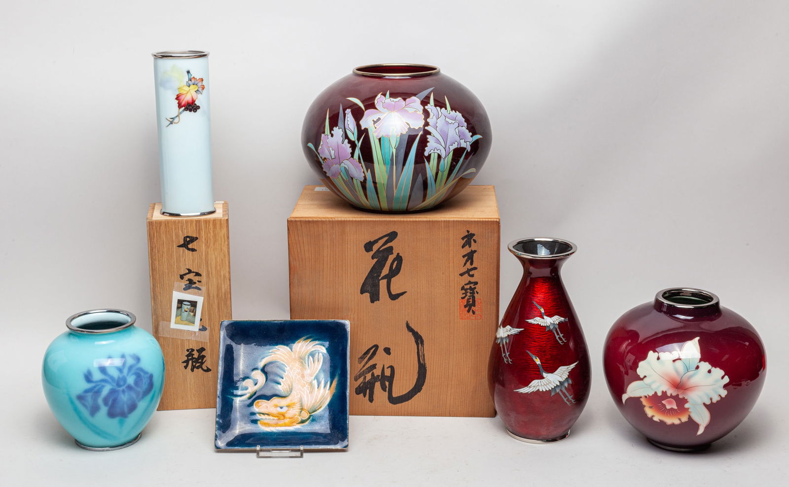 Estate Japanese Cloisonne Jars & Vases (1 of 18)