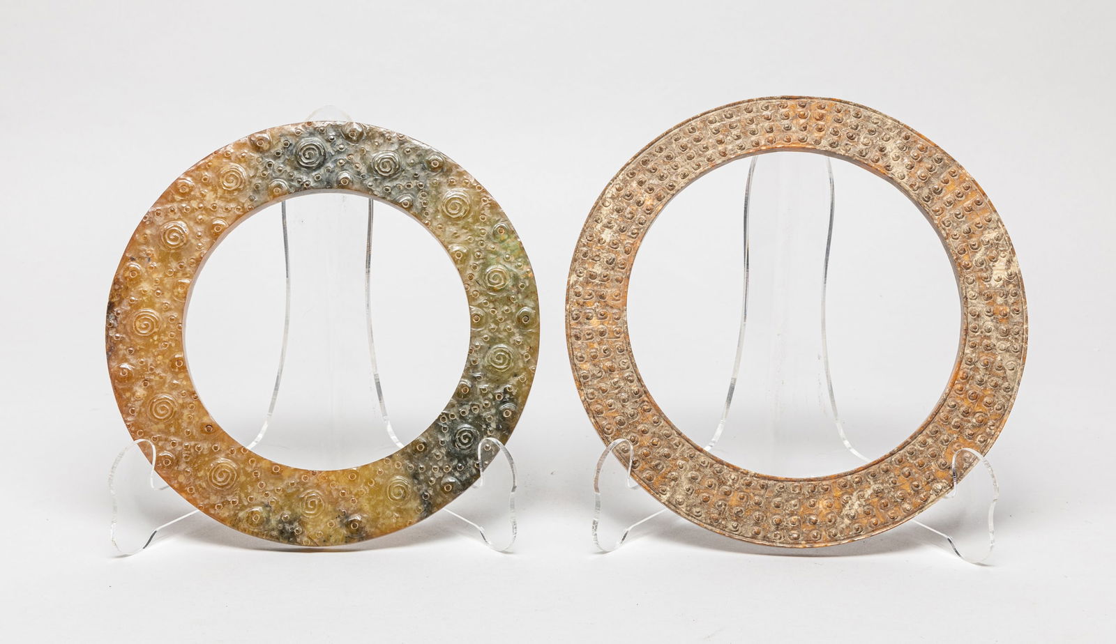 Two Large Chinese Jade Carved Bi (1 of 12)