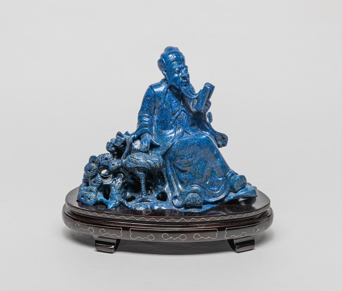 Chinese Carved Lapis Table Sculpture (1 of 10)